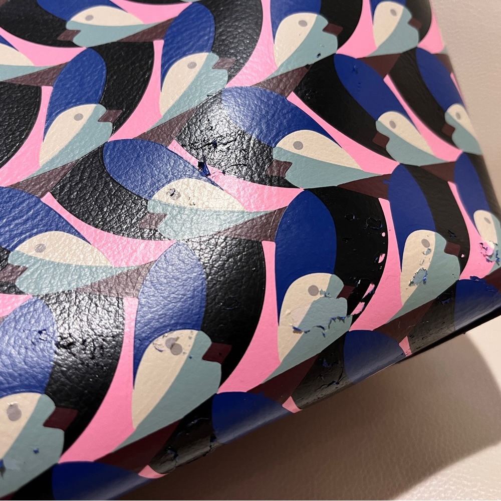 Kate Spade Multicolor Bird Pattern Reversible Tote - image 3